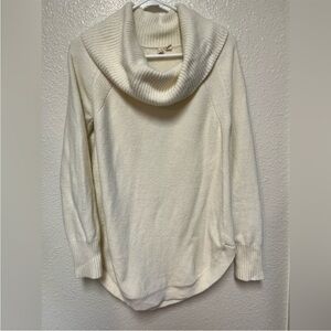 Elegant Cream Cowl Neck Sweater